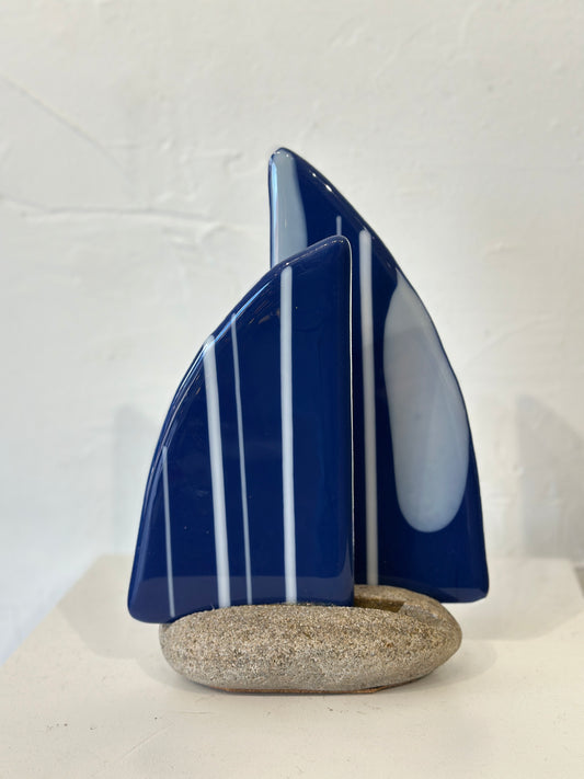 Fused Glass Double Sailboat