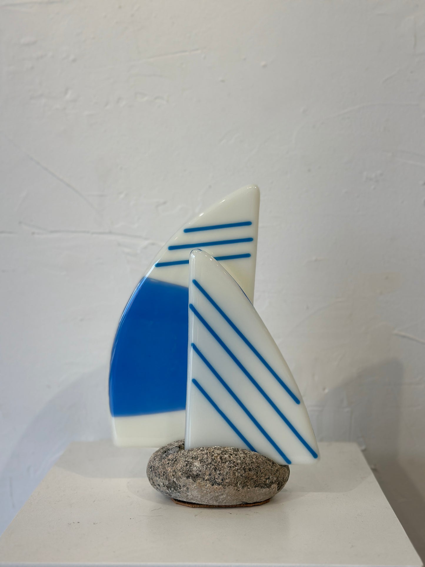 Fused Glass Double Sailboat