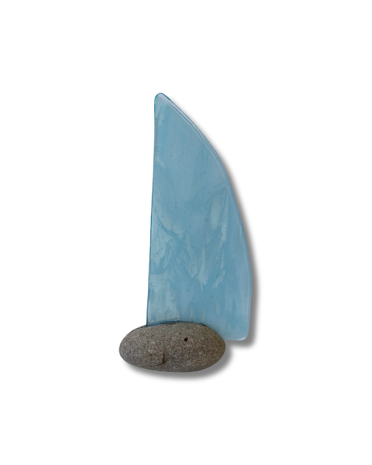 Skylight Blue Glass Sailboat