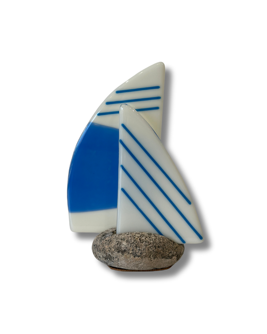 Fused Glass Double Sailboat