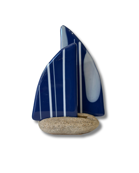 Fused Glass Double Sailboat