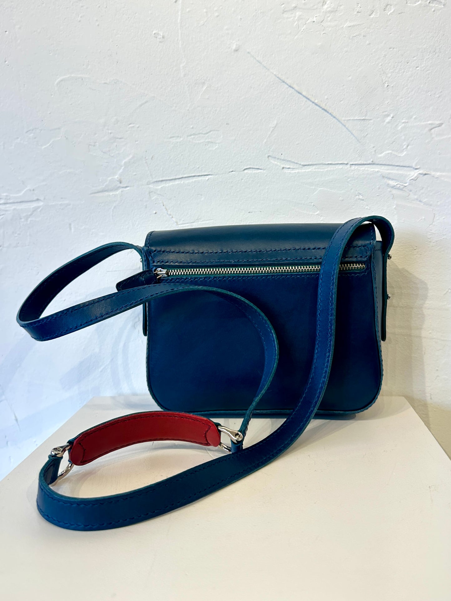 Blue Amanda Leather Purse