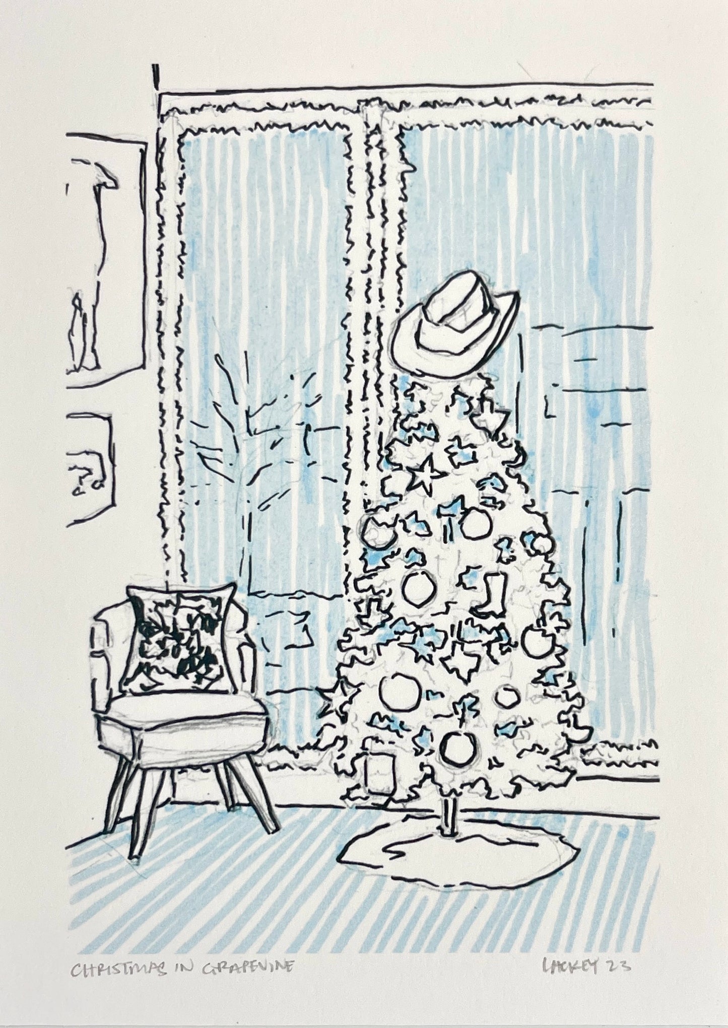 Christmas in Grapevine Print