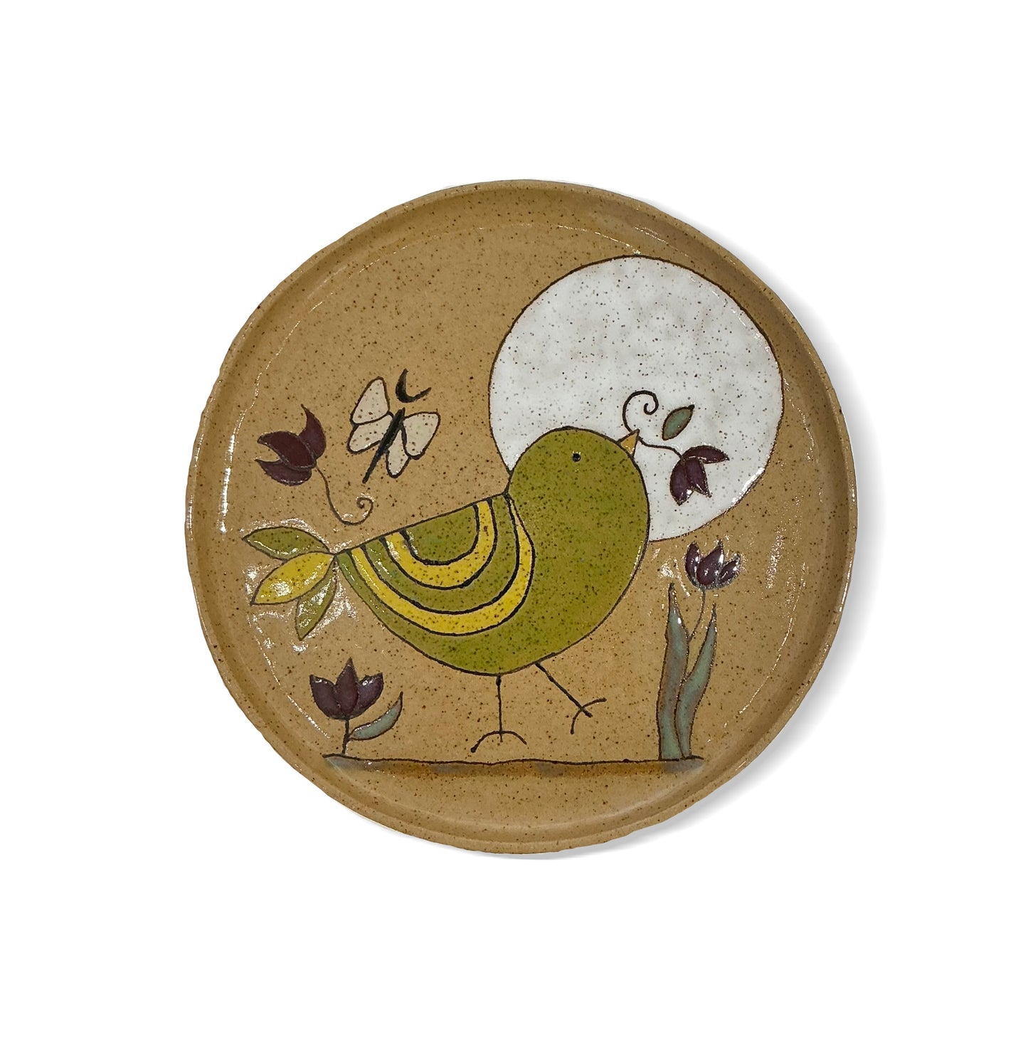 Green Birdy Plate