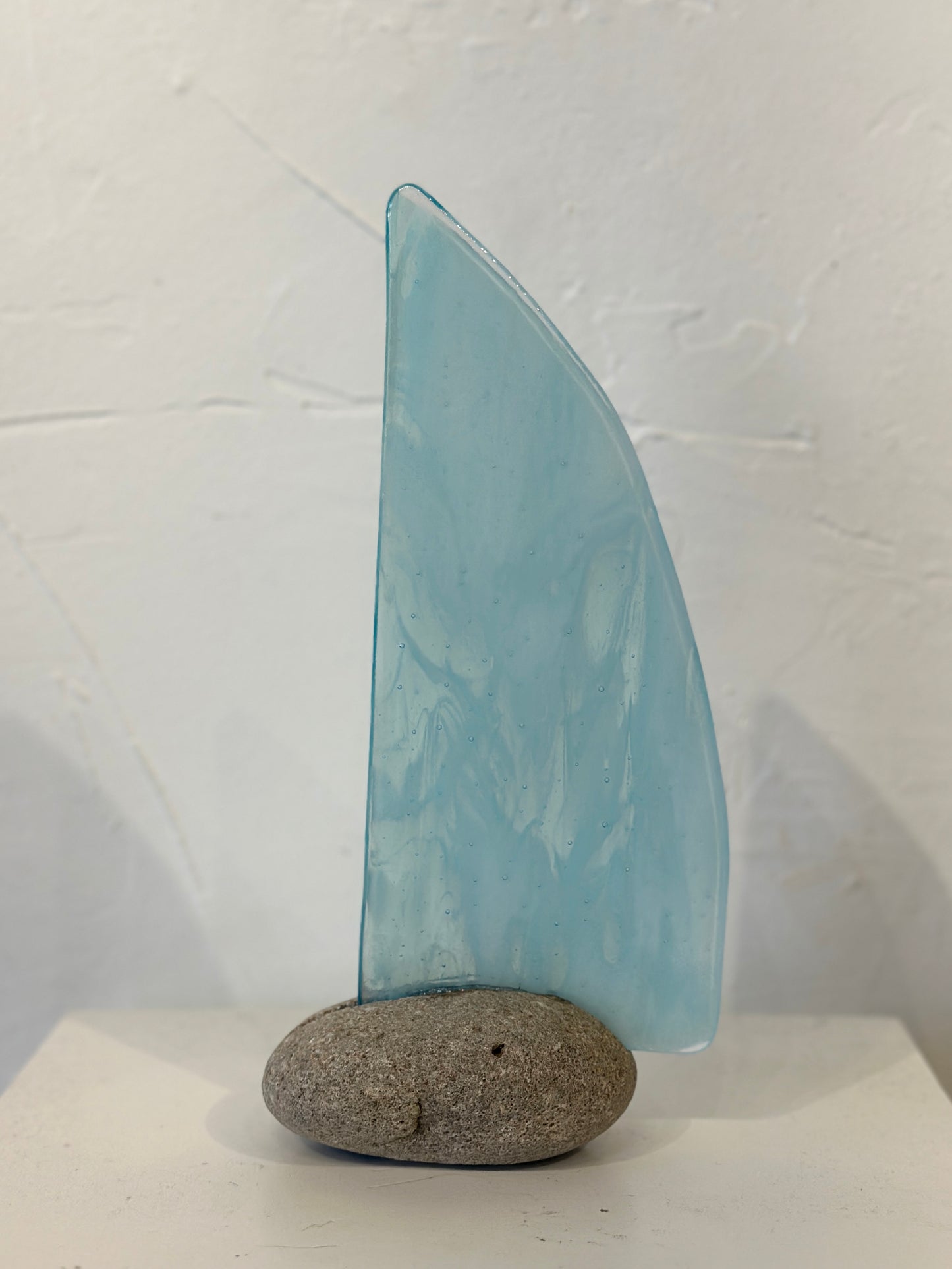 Skylight Blue Glass Sailboat