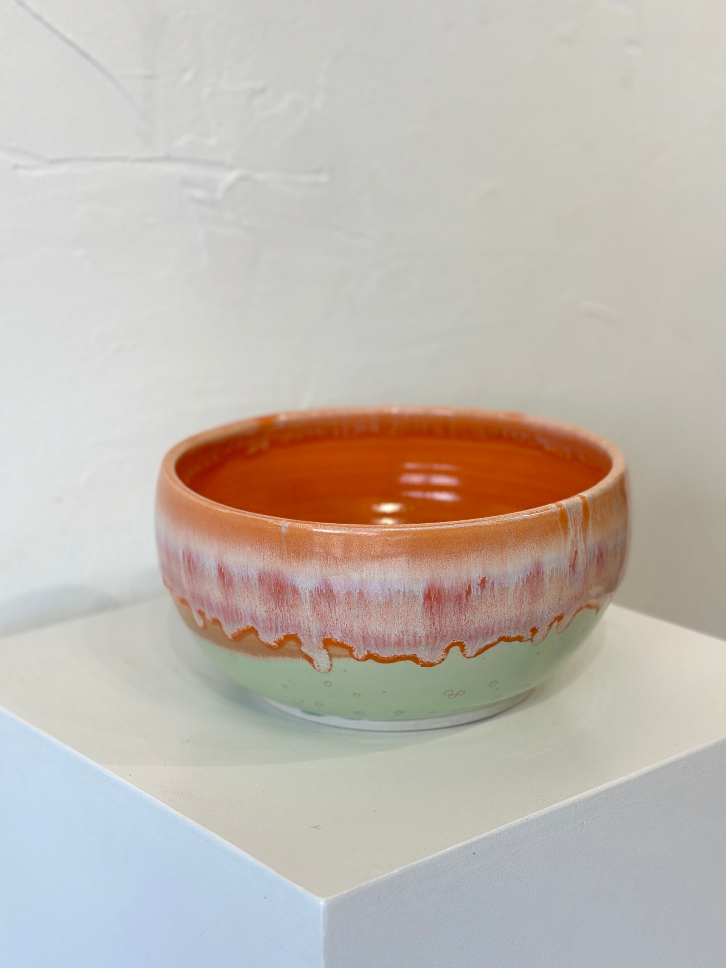 Tangerine and Seafoam Bowl