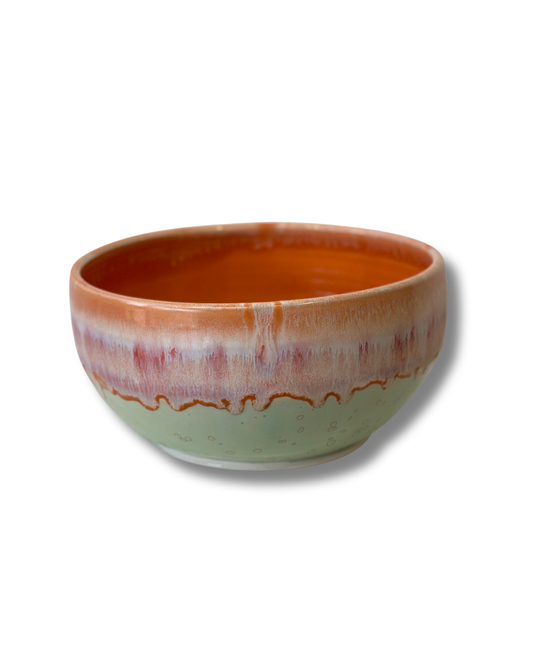 Tangerine and Seafoam Bowl